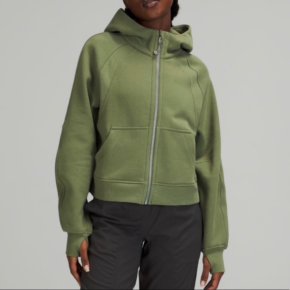 🍋 Lululemon XS/S Green Twill Scuba Oversized Full Zip